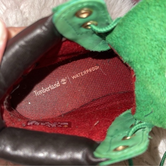 Timberland green genuine leather collectable special addition boots men or women - Picture 12 of 13